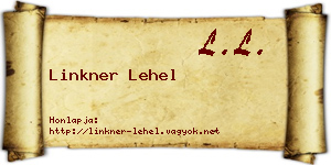 Linkner Lehel névjegykártya